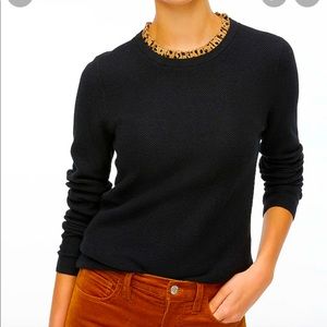 🆕 J.Crew TEXTURED RUFFLE-TRIM SWEATER